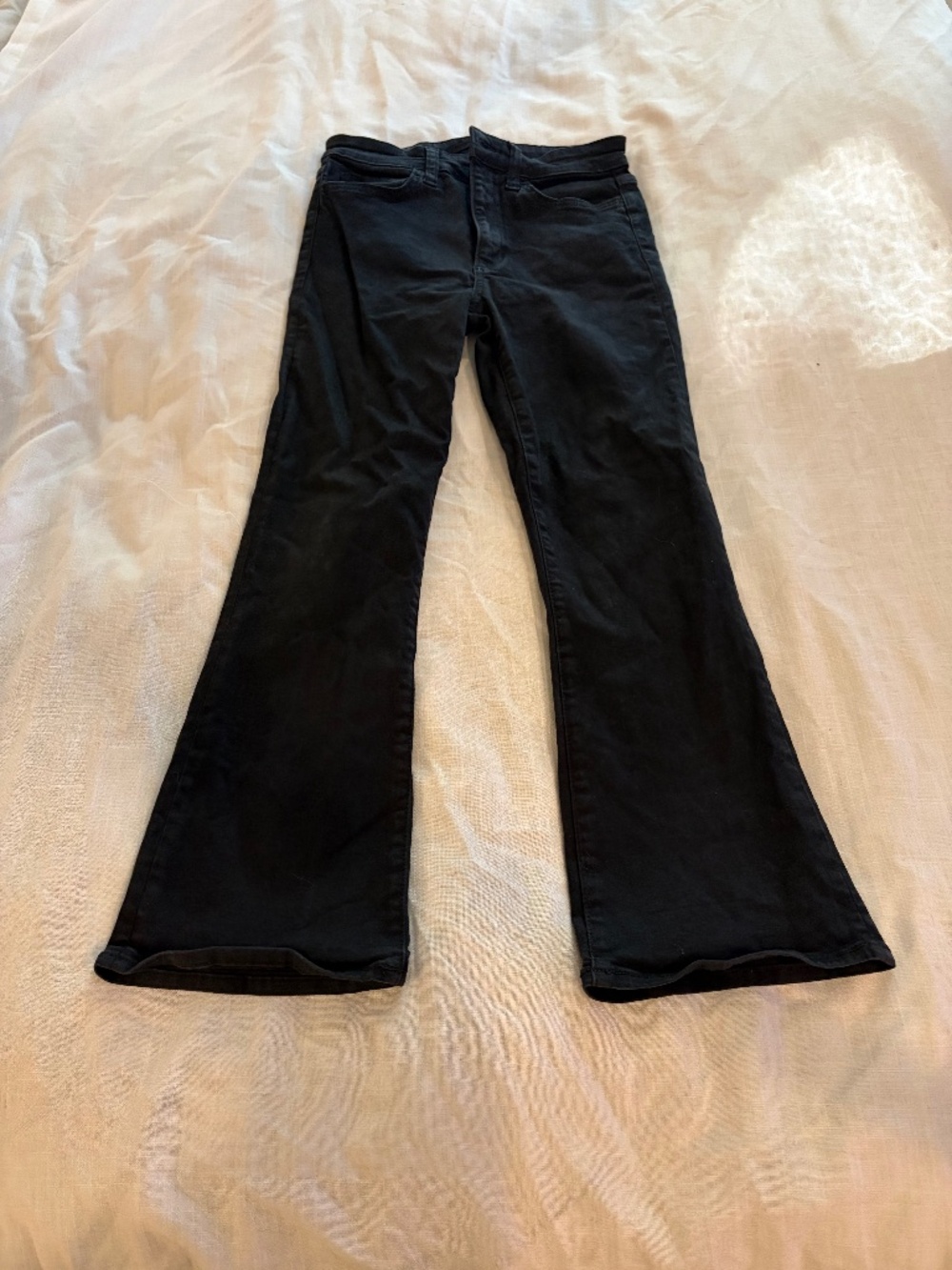 Joe’s black rinse flare jeans